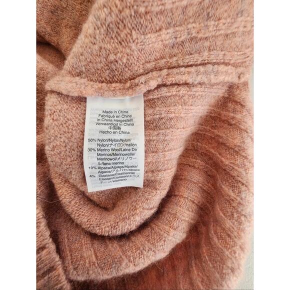 Madewell Sweater Womens Extra Small Pink Mock Neck Alpaca Wool Blend Pullover - Picture 6 of 12